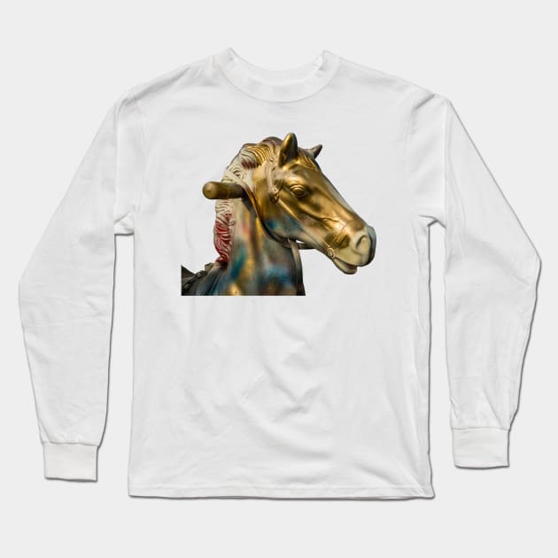 Golden Corn Field Hobby Horse Long Sleeve T-Shirt by Enzwell